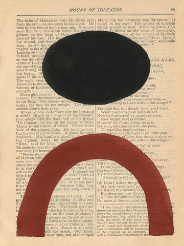 Modern Prose X White Modern Wood Framed Art Print with Double Matting by Stramel, Renee W.