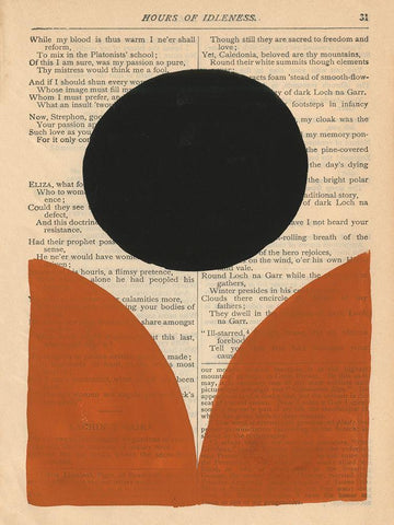 Modern Prose XI Black Ornate Wood Framed Art Print with Double Matting by Stramel, Renee W.