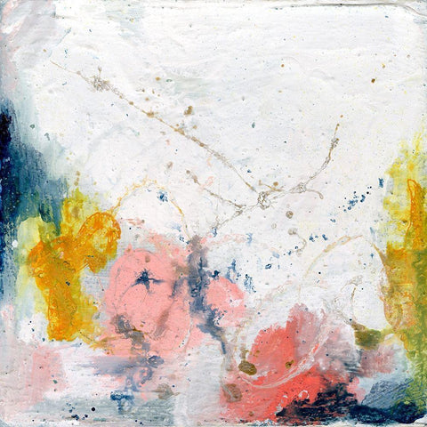 Pastel Fantasy I White Modern Wood Framed Art Print by Combs, Joyce