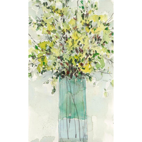 The Tall Vase I Black Modern Wood Framed Art Print with Double Matting by Dixon, Samuel