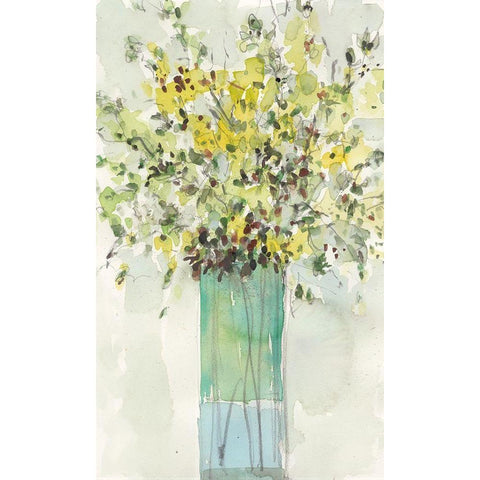 The Tall Vase II Black Modern Wood Framed Art Print by Dixon, Samuel