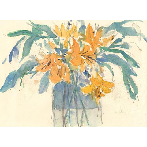 Day Lily Moment I Black Modern Wood Framed Art Print by Dixon, Samuel