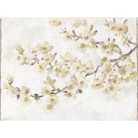 Neutral Cherry Blossom Composition I Gold Ornate Wood Framed Art Print with Double Matting by OToole, Tim