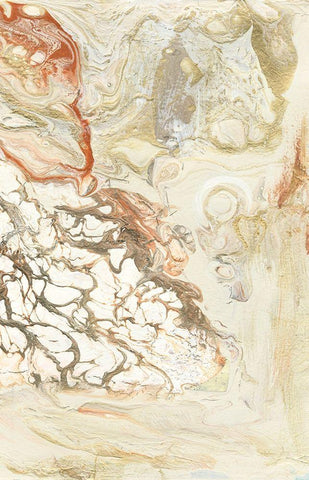 Coral and Alabaster II White Modern Wood Framed Art Print with Double Matting by Bramma, Lila