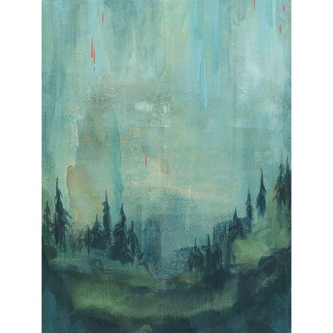 Tiger Mountain I White Modern Wood Framed Art Print by Green, Jacob