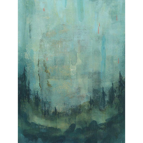 Tiger Mountain II White Modern Wood Framed Art Print by Green, Jacob