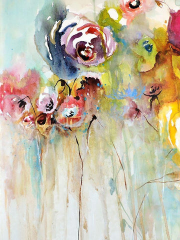 Preferidas I White Modern Wood Framed Art Print with Double Matting by Herrera, Leticia