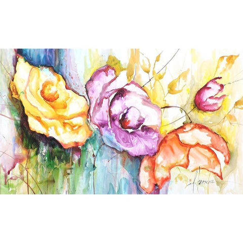 Preferidas III Black Modern Wood Framed Art Print with Double Matting by Herrera, Leticia