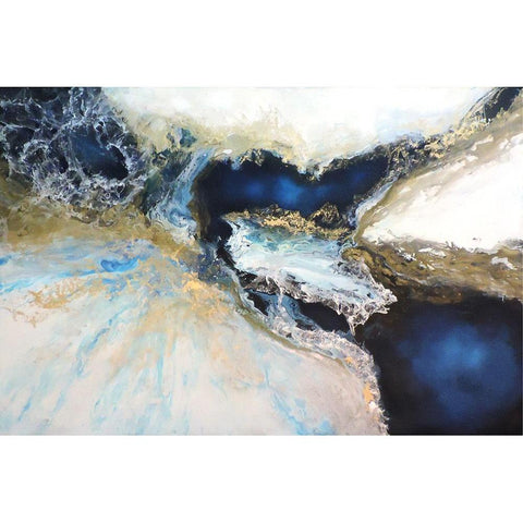 Los Mares Black Modern Wood Framed Art Print with Double Matting by Herrera, Leticia