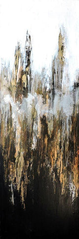 Metalico I White Modern Wood Framed Art Print with Double Matting by Herrera, Leticia