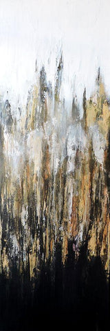 Metalico II White Modern Wood Framed Art Print with Double Matting by Herrera, Leticia
