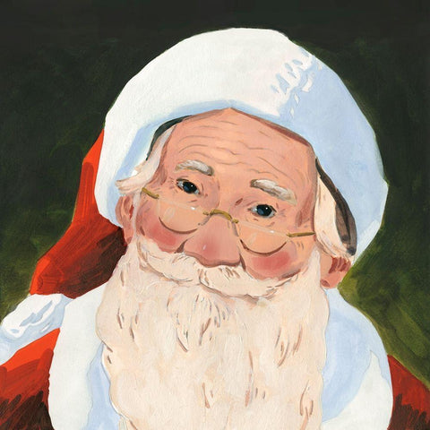 Santa Claus Specs II Black Modern Wood Framed Art Print by Green, Jacob