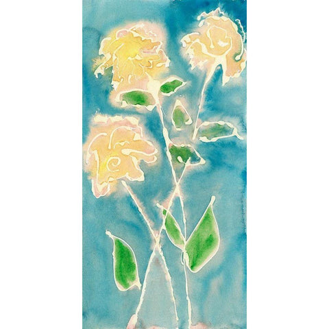Spring Annuals I White Modern Wood Framed Art Print by Moore, Regina