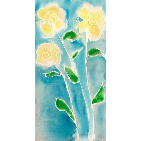 Spring Annuals II Black Modern Wood Framed Art Print by Moore, Regina