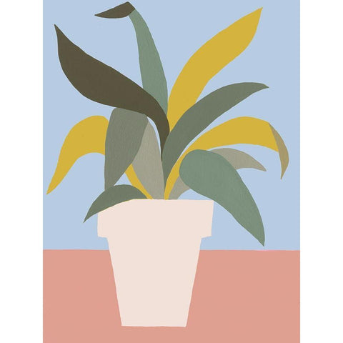 Ordinary Houseplant I White Modern Wood Framed Art Print by Moore, Regina