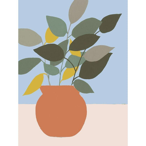 Ordinary Houseplant II Gold Ornate Wood Framed Art Print with Double Matting by Moore, Regina