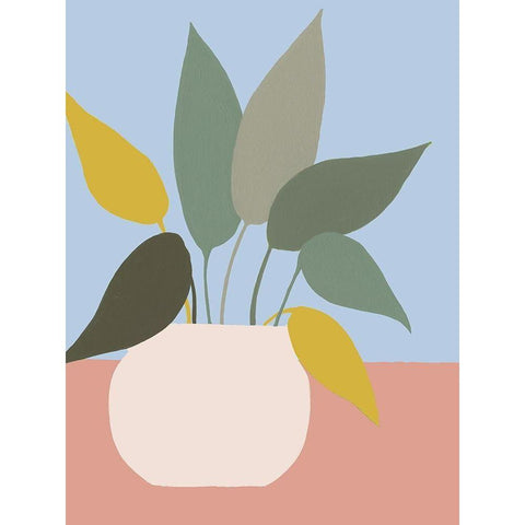 Ordinary Houseplant III White Modern Wood Framed Art Print by Moore, Regina