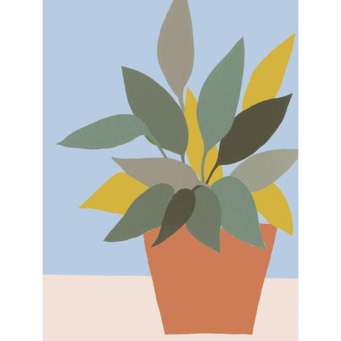 Ordinary Houseplant IV White Modern Wood Framed Art Print by Moore, Regina