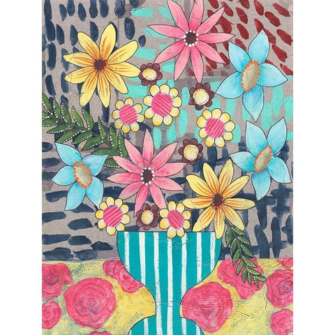 Floral Surprise I White Modern Wood Framed Art Print by Moore, Regina