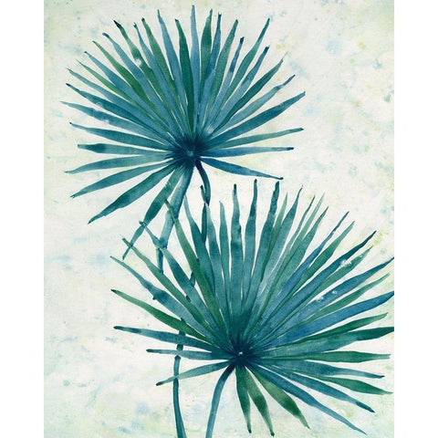 Palm Leaves I Black Modern Wood Framed Art Print with Double Matting by OToole, Tim