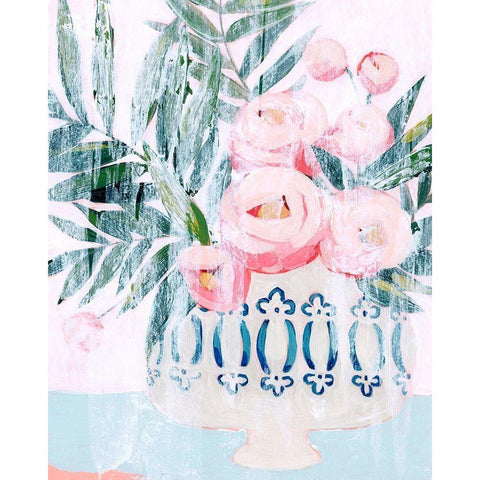 Bleached Bouquet II Gold Ornate Wood Framed Art Print with Double Matting by Popp, Grace