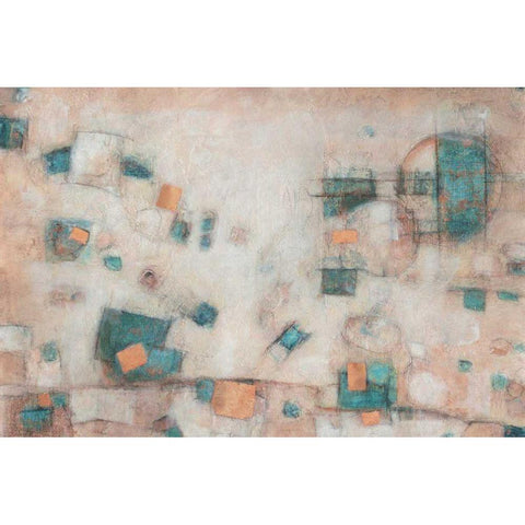 Desert Abstraction White Modern Wood Framed Art Print by Crawford, Beverly