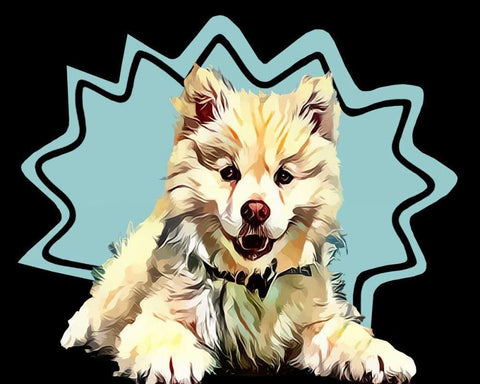 Pop Dog IV Black Ornate Wood Framed Art Print with Double Matting by Curinga, Kim