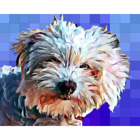Pop Dog V Black Modern Wood Framed Art Print by Curinga, Kim