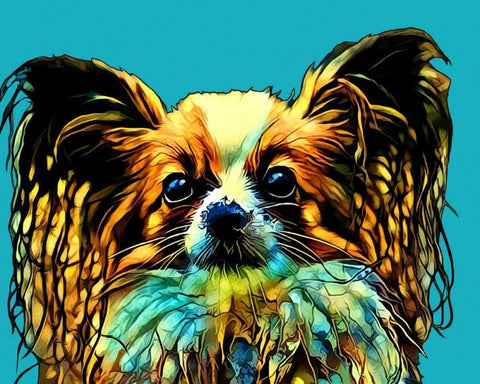 Pop Dog VI Black Ornate Wood Framed Art Print with Double Matting by Curinga, Kim