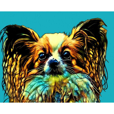 Pop Dog VI Black Modern Wood Framed Art Print with Double Matting by Curinga, Kim