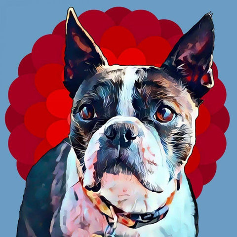 Pop Dog VII Black Modern Wood Framed Art Print by Curinga, Kim