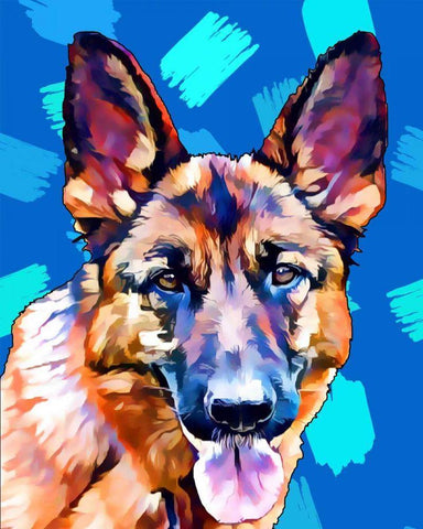 Pop Dog XI White Modern Wood Framed Art Print with Double Matting by Curinga, Kim