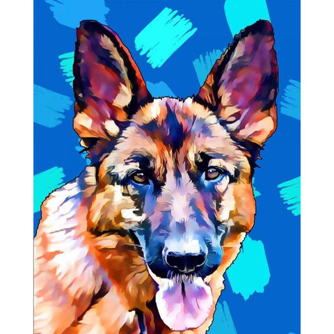 Pop Dog XI White Modern Wood Framed Art Print by Curinga, Kim