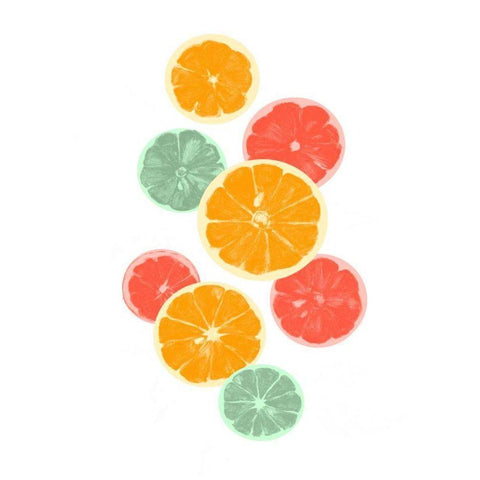 Festive Fruit III White Modern Wood Framed Art Print by Caroline, Emma