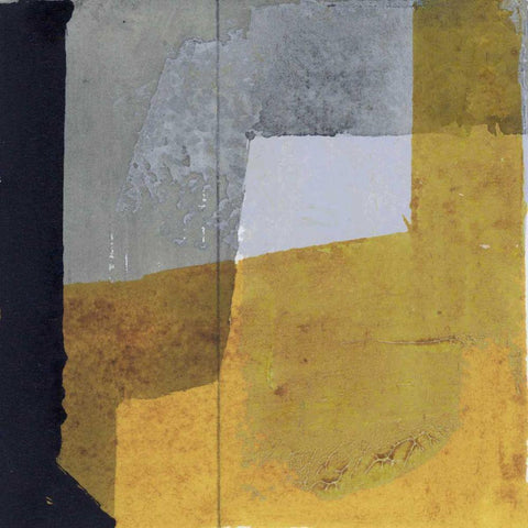 Black and Yellow III White Modern Wood Framed Art Print with Double Matting by Bellissimo Art