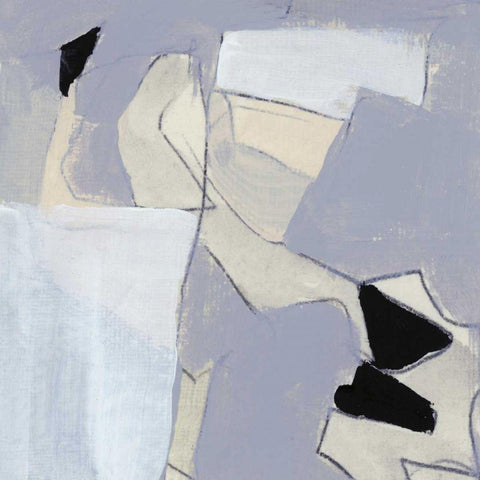 Grey Landscape II White Modern Wood Framed Art Print by Bellissimo Art