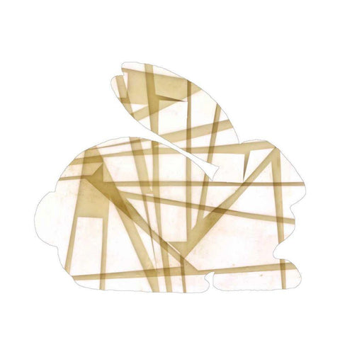 Geometric Rabbit IV Black Modern Wood Framed Art Print by Goldberger, Jennifer