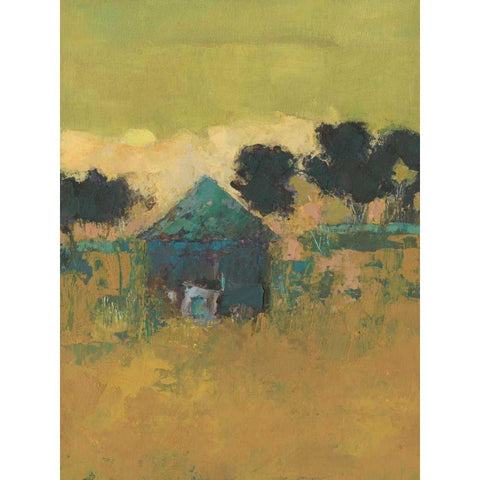 Keezletown Barn Gold Ornate Wood Framed Art Print with Double Matting by Jachimiec, Sue