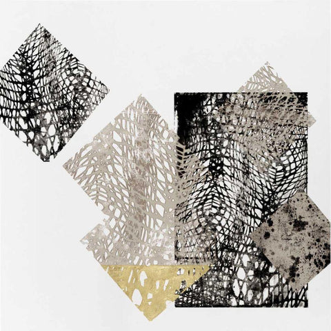 Neutral Design I White Modern Wood Framed Art Print with Double Matting by Goldberger, Jennifer