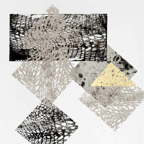 Neutral Design II Black Modern Wood Framed Art Print with Double Matting by Goldberger, Jennifer