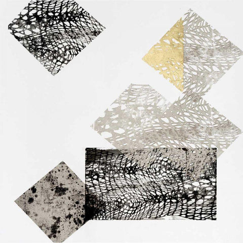 Neutral Design III Black Modern Wood Framed Art Print with Double Matting by Goldberger, Jennifer