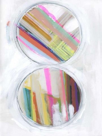 Art in Whites II White Modern Wood Framed Art Print with Double Matting by Bellissimo Art