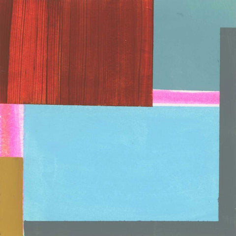 Blue Neons III Black Modern Wood Framed Art Print by Bellissimo Art