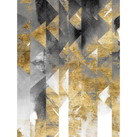 Gilt Reflections II Black Modern Wood Framed Art Print with Double Matting by Zarris, Chariklia