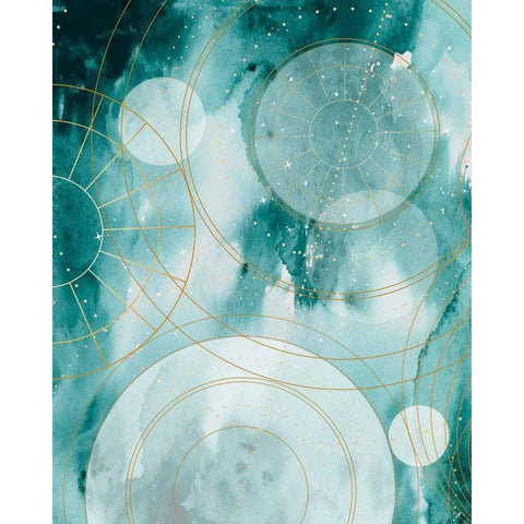 Magical Graduation Stars II White Modern Wood Framed Art Print by Parker, Jennifer Paxton