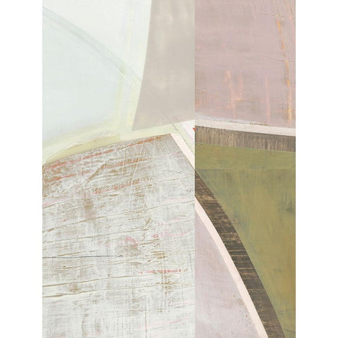 Pastel Bisects III Gold Ornate Wood Framed Art Print with Double Matting by Bellissimo Art