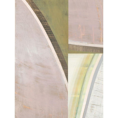 Pastel Bisects IV Black Modern Wood Framed Art Print with Double Matting by Bellissimo Art
