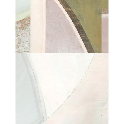 Pastel Bisects V Black Modern Wood Framed Art Print with Double Matting by Bellissimo Art