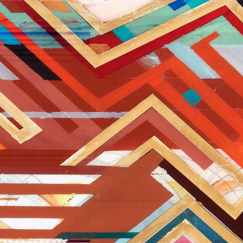 Zig Zag II White Modern Wood Framed Art Print by Bellissimo Art