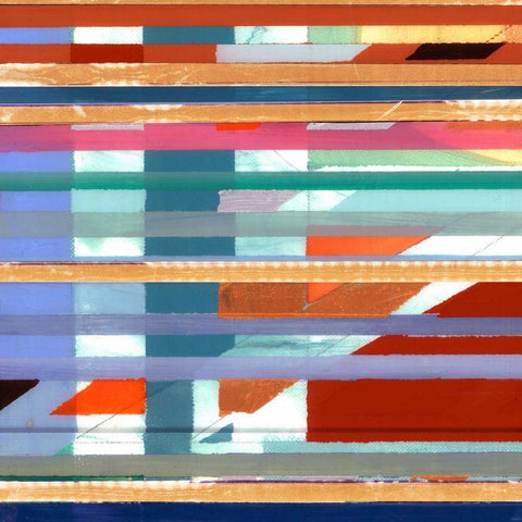 Zig Zag IV White Modern Wood Framed Art Print with Double Matting by Bellissimo Art